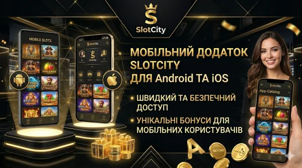 Мобільний додаток SlotCity для Android та iOS
